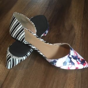 Express. Pointed toe flats. Used. Size 9+.